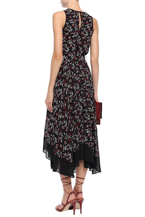 floral georgette midi dress michael kors|Floral Georgette Midi Dress .